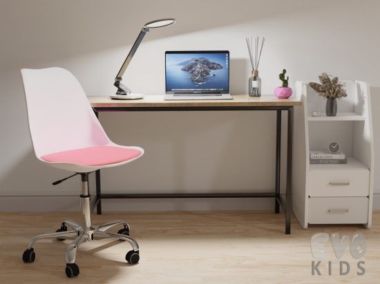 Комплект (2шт) кресло Evo-Kids Capri White / Pink (арт H-231 W/PN -Х2)