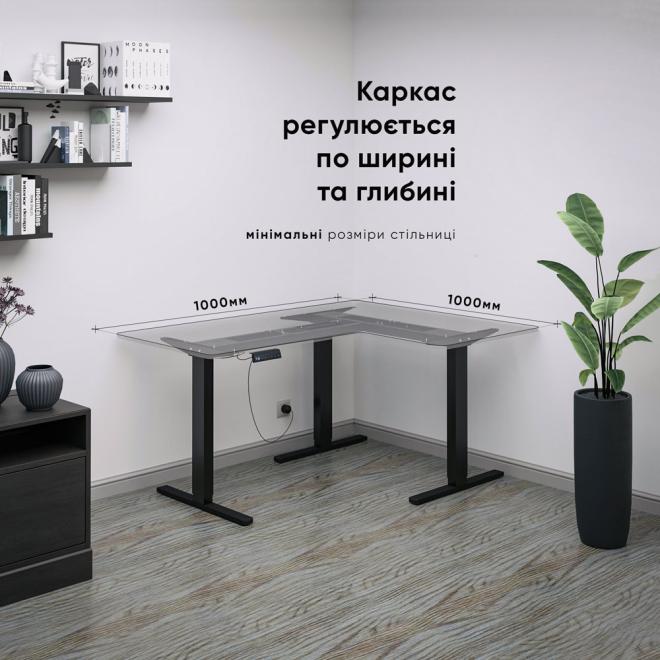 Каркас електростолу Mealux Powerframe Trio Black Фото 6