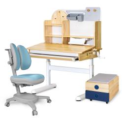 Bundle (L) Mealux Cтол Timberdesk Wood S + Onyx Duo Blue Grey