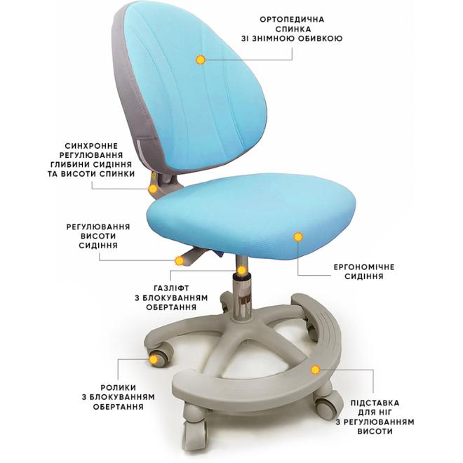 Child's chair ErgoKids GT Y-401 Ortopedic Blue Photo 2