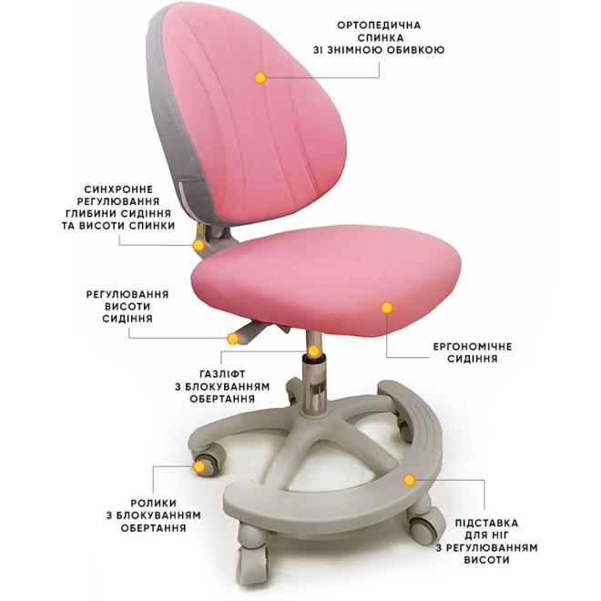 Child's chair ErgoKids GT Y-401 Ortopedic Pink Photo 2