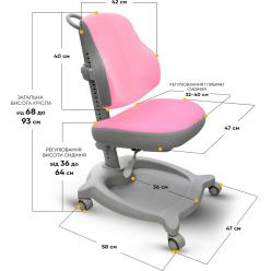 Детское кресло ErgoKids GT Y-402 ortopedic Pink