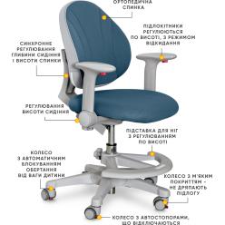 Детское кресло Evo-kids Mio Dark Blue