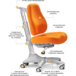 Дитяче крісло Mealux Match gray base Orange
