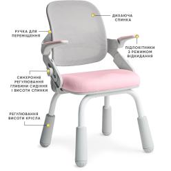 Дитяче крісло Mealux Neo Air Static Pink Grey