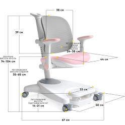 Дитяче крісло Mealux Supra Air Pink Grey