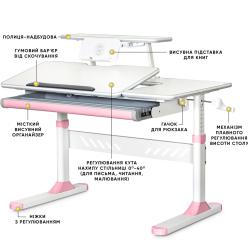 Дитячий стіл Evo-Kids TH-320 Pink