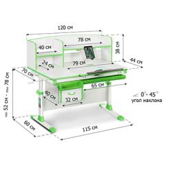 Детский стол Evo-kids Evo-50 Green