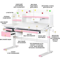Дитячий стіл Evo-kids TH-360 Plus White Pink