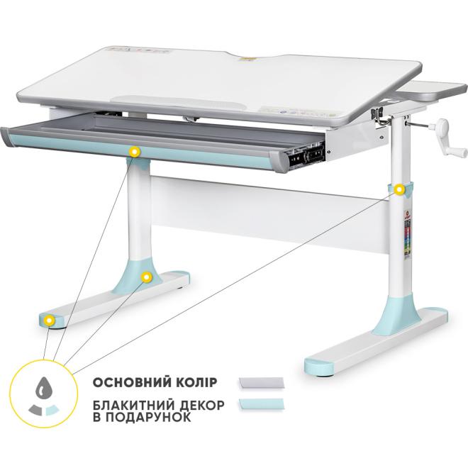 Дитячий стіл Mealux Edmonton Multicolor Lite Blue Фото 1