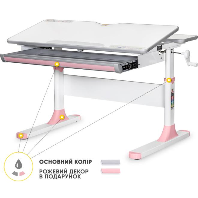 Дитячий стіл Mealux Edmonton Multicolor Lite Pink Фото 1