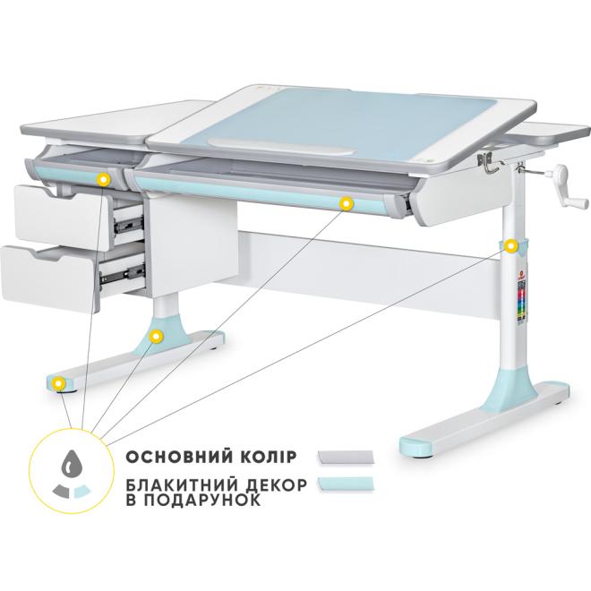 Дитячий стіл Mealux Hamilton Multicolor Lite Blue Фото 1