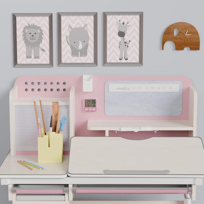 Дитячий стіл Mealux Winnipeg Multicolor Plus MG Pink Фото 6