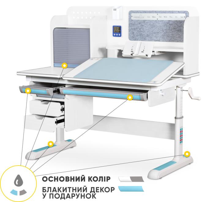 Дитячий стіл Mealux Winnipeg Multicolor Plus WG Blue Photo 1