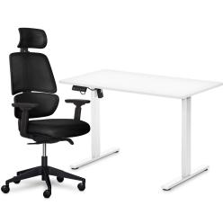 Комплект Mealux PowerDesk Lite White + Leo Air Plus Black