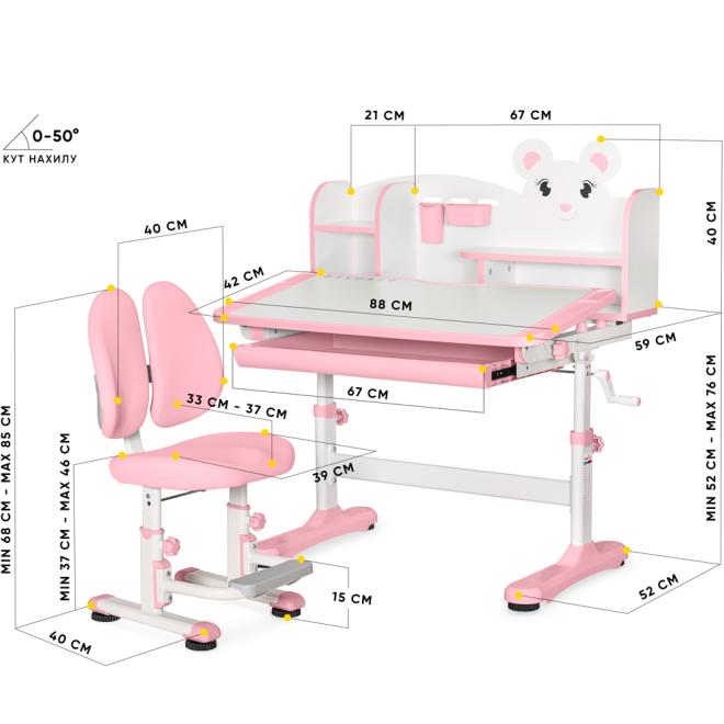 Комплект Mealux BD-29 Panda XL Pink Фото 3