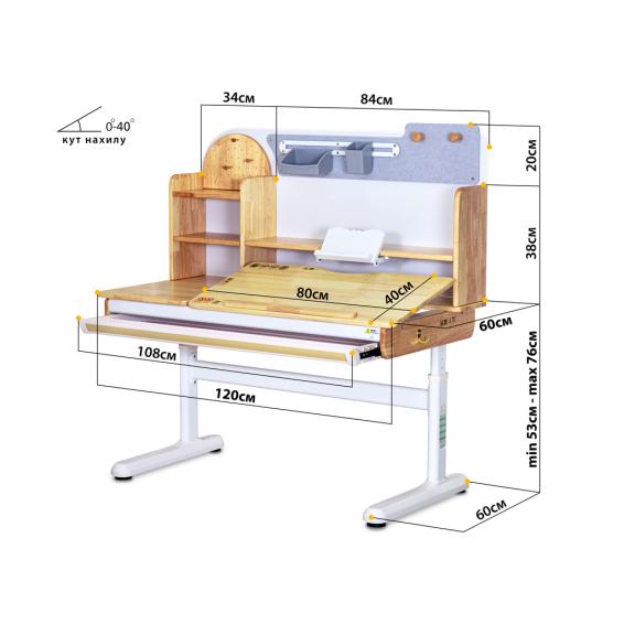 (L) Mealux Cтол Timberdesk Wood L + Onyx Duo Green-size