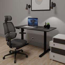 Комплект Mealux PowerDesk Lite Black + Leo Air Plus Black