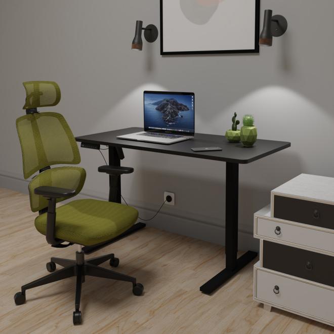Комплект Mealux PowerDesk Lite Black + Leo Air Plus Green Фото 2