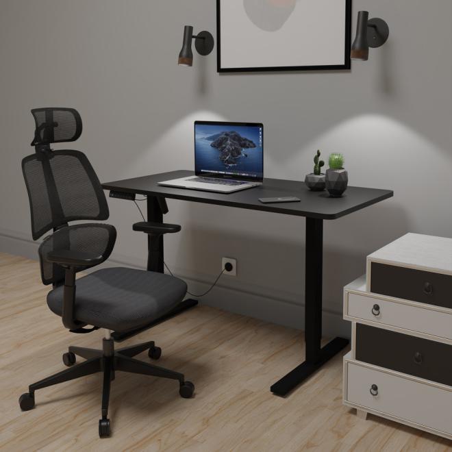 Комплект Mealux PowerDesk Lite Black + Leo Air Plus Grey Фото 2