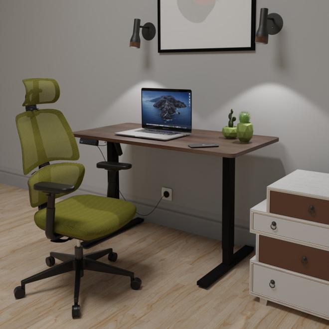 Комплект Mealux PowerDesk Lite Walnut + Leo Air Plus Green Фото 2