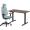 Комплект Mealux PowerDesk Lite Walnut+Leo Air Plus Grey Blue Фото 3