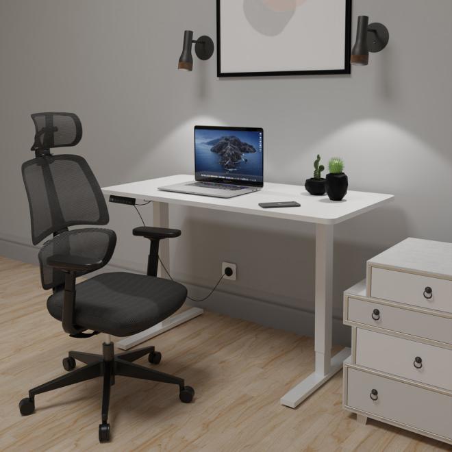 Комплект Mealux PowerDesk Lite White + Leo Air Plus Black Фото 2