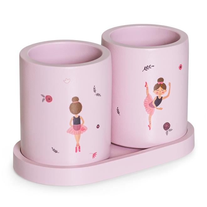 Комплект стаканів-органайзерів Cute Ballerina Pink Set-B-01 Фото 1