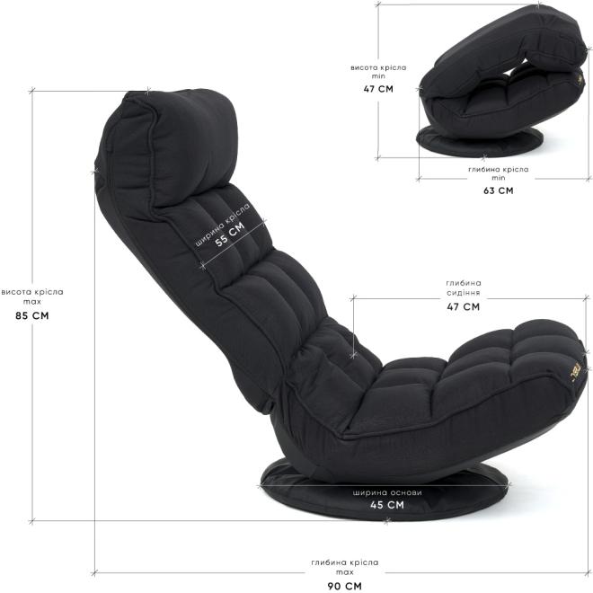Крісло Cyberlux Flex Fabric Black Фото 10