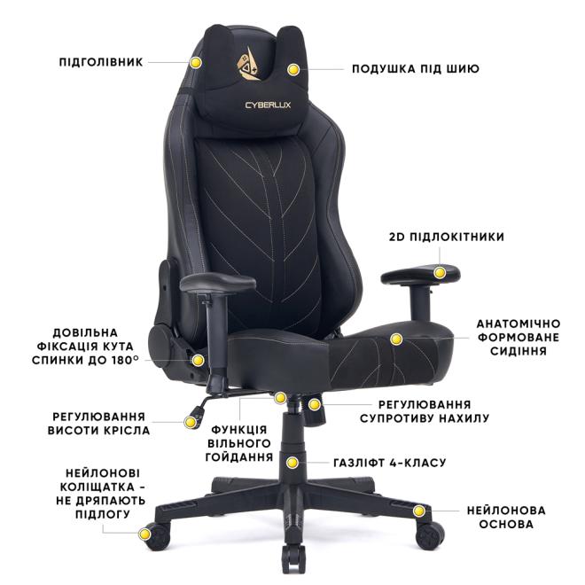 Кресло Cyberlux Helios Black Фото 12