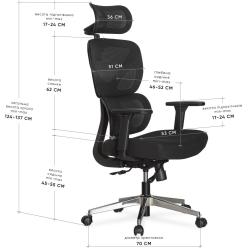 Крісло Mealux D1 Air Fabric Black