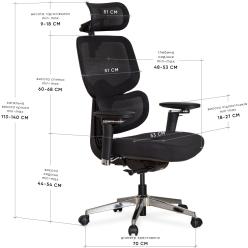 Крісло Mealux D2 Air Fabric Black