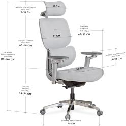 Крісло Mealux D2 Air Fabric Grey
