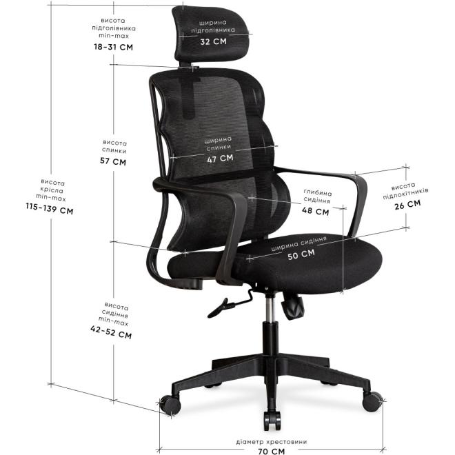 Крісло Mealux Easy Black Фото 2