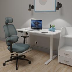 Крісло Mealux Leo Air Grey / Blue