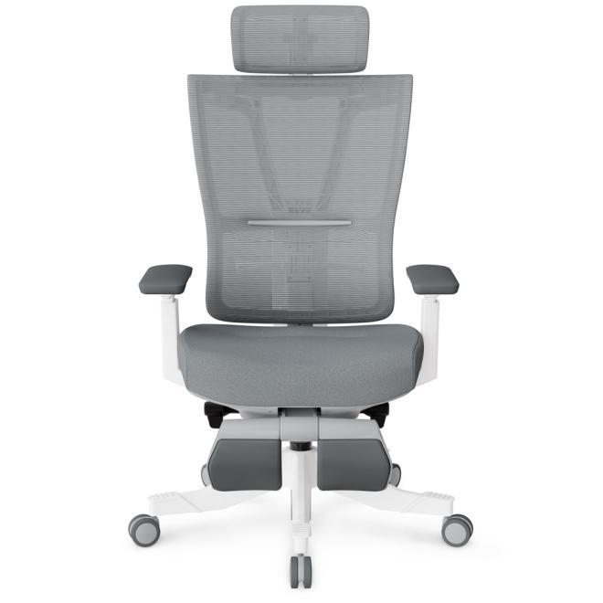 Комп'ютерне крісло Mealux S6 Air Fabric Grey / White Фото 2