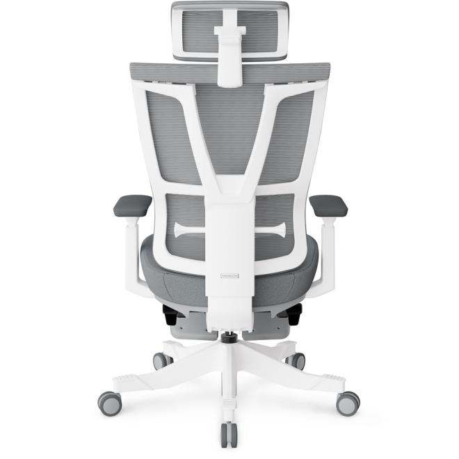Комп'ютерне крісло Mealux S6 Air Fabric Grey / White Фото 4