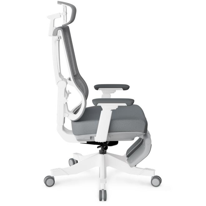 Комп'ютерне крісло Mealux S6 Air Fabric Grey / White Фото 9