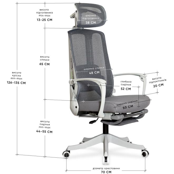 Крісло з масажем Mealux M4 Massage Grey Фото 3