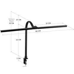 Лампа світлодіодна Mealux DL-1025 Black з пультом