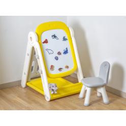 Easel with chair Mealux Felix Yellow
