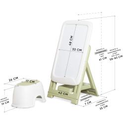Easel with chair Mealux Flint White / Green