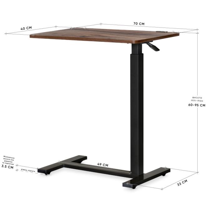 Table Hommex Mobidesk Walnut Photo 4