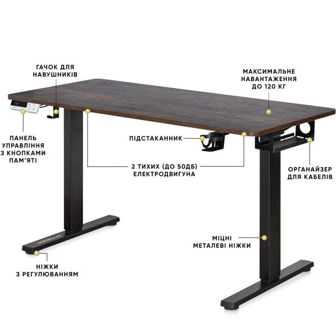 Стіл з електро регулюванням висоти Mealux PowerDesk Duo Antique Фото 3