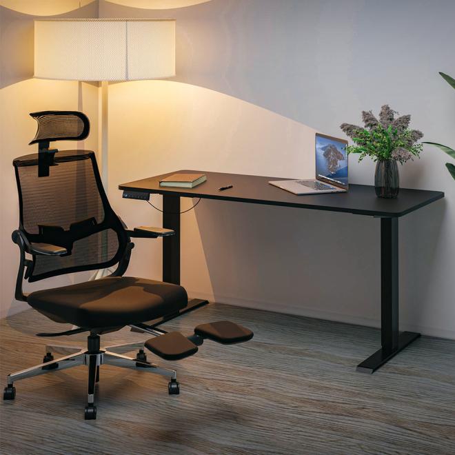 Table with electric height adjustment Mealux PowerDesk Duo Black Photo 4