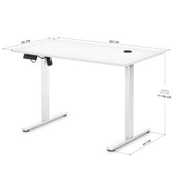Стіл з електро регулюванням висоти Mealux PowerDesk Energy White