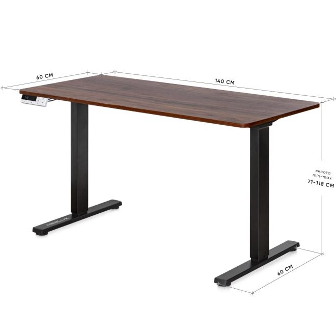 Стіл з електро регулюванням висоти Mealux PowerDesk Duo Walnut Фото 3