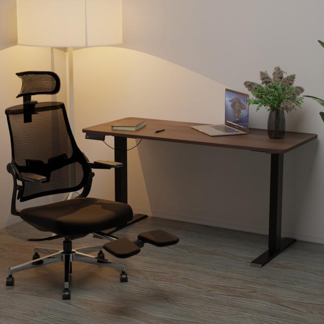 Стіл з електро регулюванням висоти Mealux PowerDesk Duo Walnut Фото 4