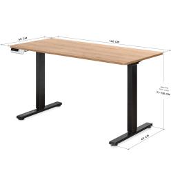 Стіл з електро регулюванням висоти Mealux PowerDesk Duo Mahogany