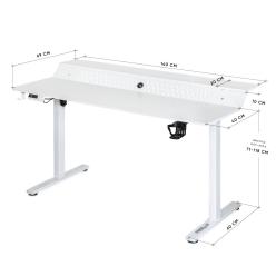 Стіл з електро регулюванням висоти Mealux PowerDesk Extra XL White